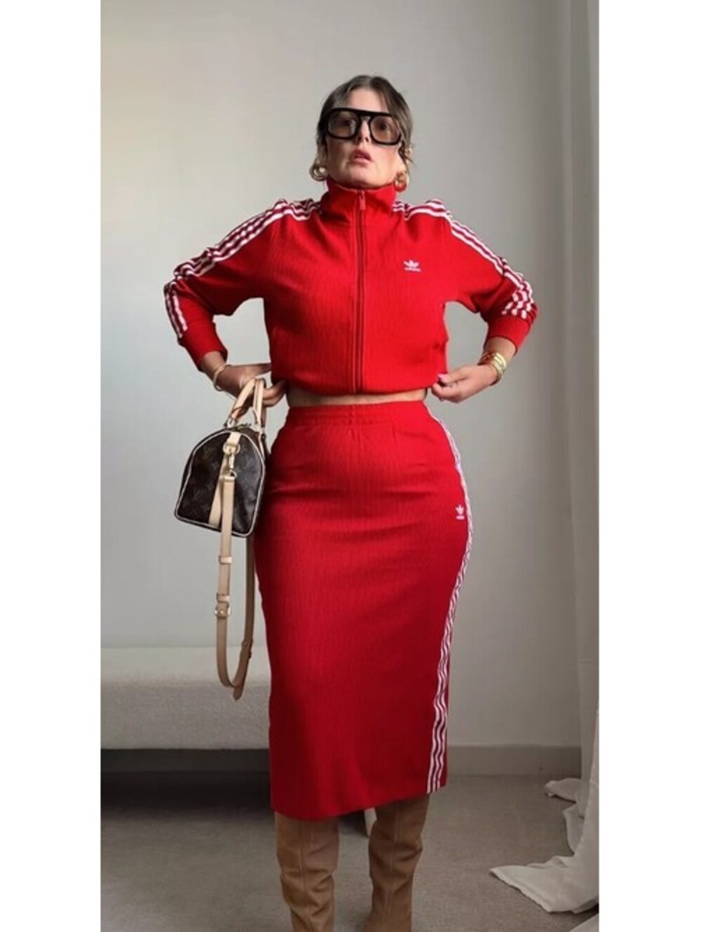 Adidas Adicolor Better Scarlet (red) Jacket & Skirt Set Size S – Rare & Sold Out